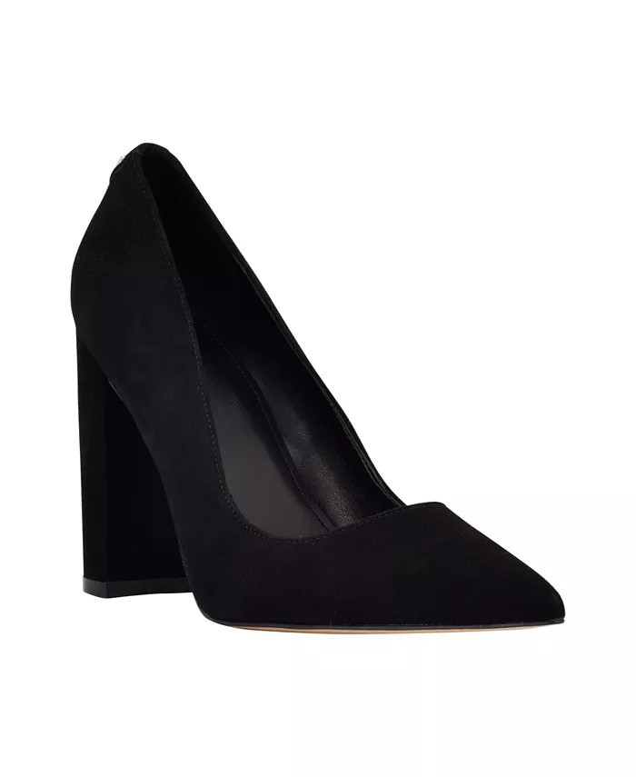GUESS Women's Abagail Block Heel Plain Pumps - Macy's | Macys (US)
