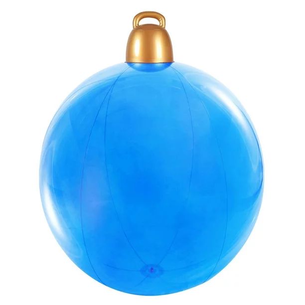 Holiday Time Christmas Blow-Up Inflatable PVC Giant Blue Ornament, 4' | Walmart (US)