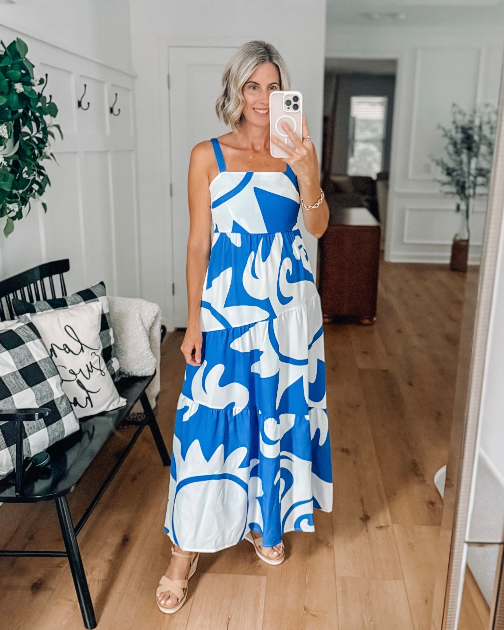 🏖️ Amazon win! This beautiful blue & white maxi dress is perfect for warm getaways. Adjustable straps for the perfect fit – I’m in a size small. 

Perfect dress for a trip to Greece 🇬🇷

#AmazonStyle #LTKFinds #MaxiDressSeason #VacationWardrobe #LTKTravelLooks #AmazonVacationFinds Vacation outfit ideas 


#LTKTravel #LTKFindsUnder50 #LTKSeasonal