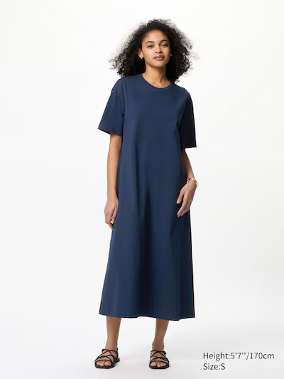 AIRism Cotton T-Shirt Dress (Short Sleeve) | UNIQLO (UK)