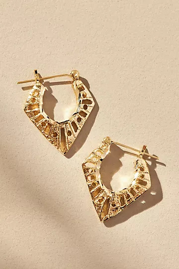 Set & Stones Pointed Filigree Hoop Earrings | Anthropologie (US)