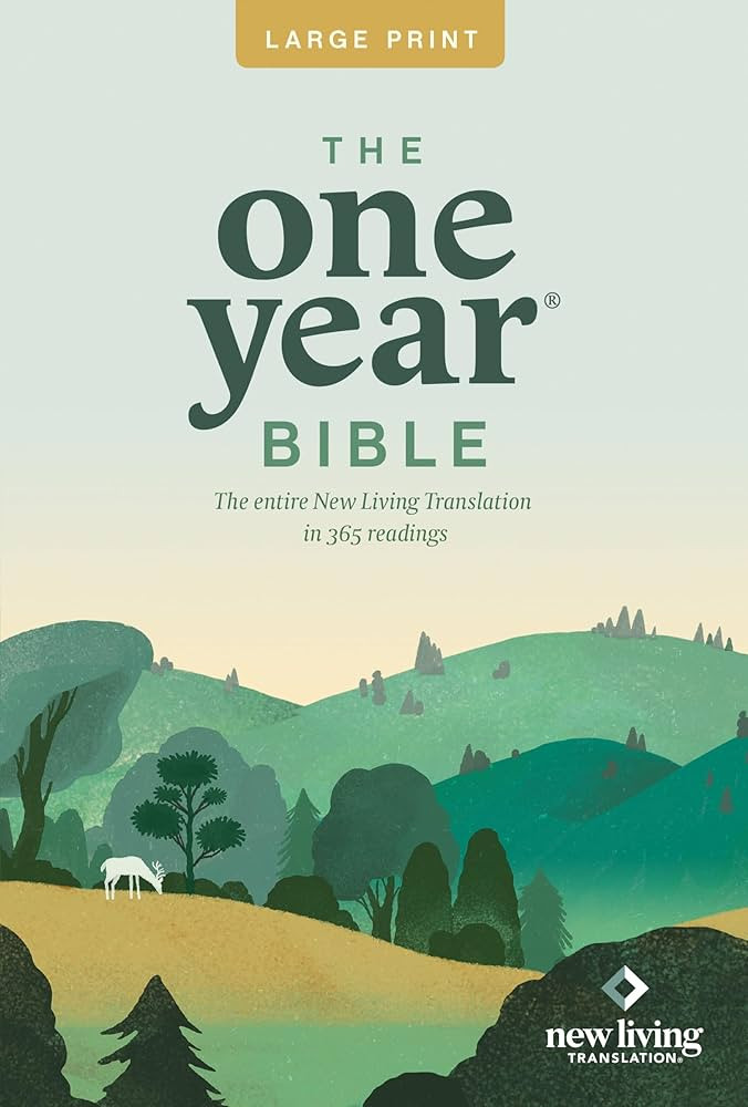 The One Year NLT Large Print Thinline Bible (Softcover) The Entire Bible in 365 Readings in the C... | Amazon (US)