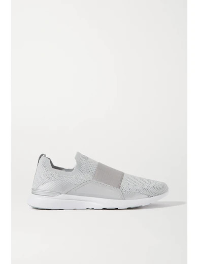 APL Athletic Propulsion Labs - Techloom Bliss Mesh And Neoprene Slip-on Sneakers - Silver | NET-A-PORTER (US)