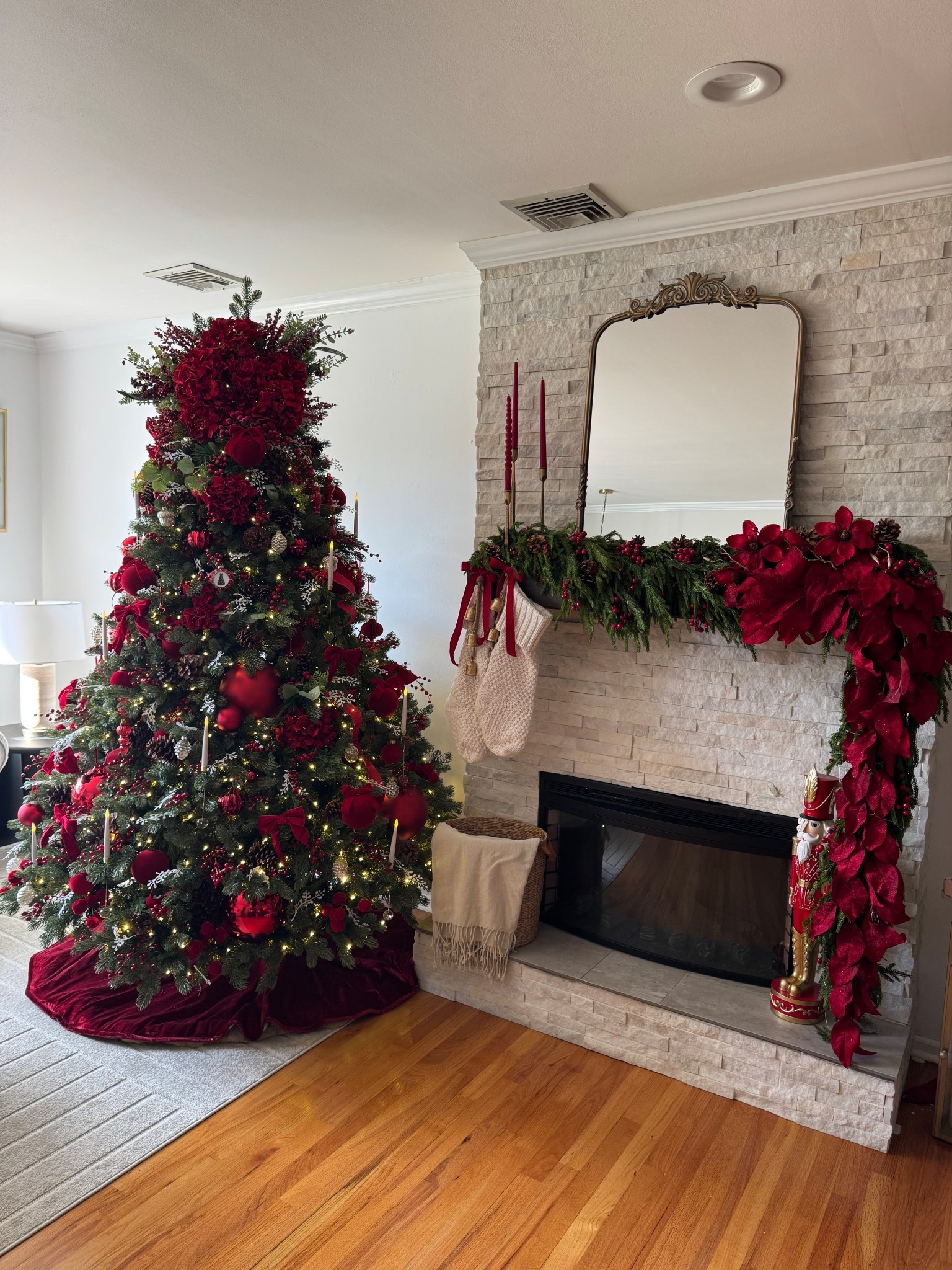 A classic red Christmas—rich, timeless, and full of festive charm. ❤️🎄 This  season reminds me how blessed I am to have a home full of love 🥰🙏🏻.

#LTKHoliday #LTKCyberWeek #LTKHome