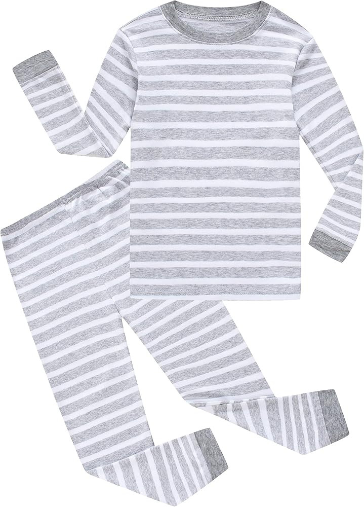 Family Feeling Kids & Toddler Boys Pajamas 2 Piece Pjs Set 100% Cotton Sleepwear | Amazon (US)