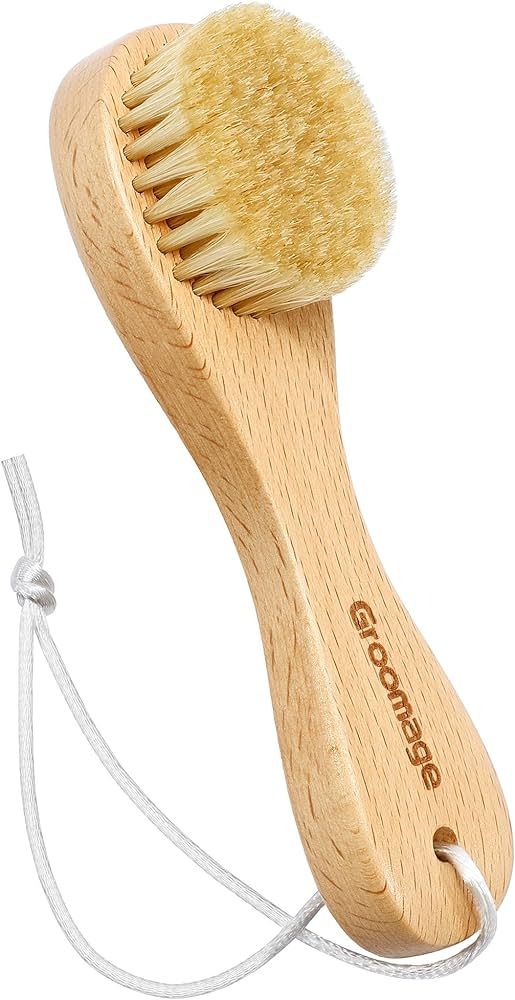 GROOMAGE Laundry Stain Brush, Natural Boar Bristle Laundry Cleaning Brush for Delicate Fabrics Without Damage, Perfect for Shoes, Cleaning and Laundry | Amazon (US)