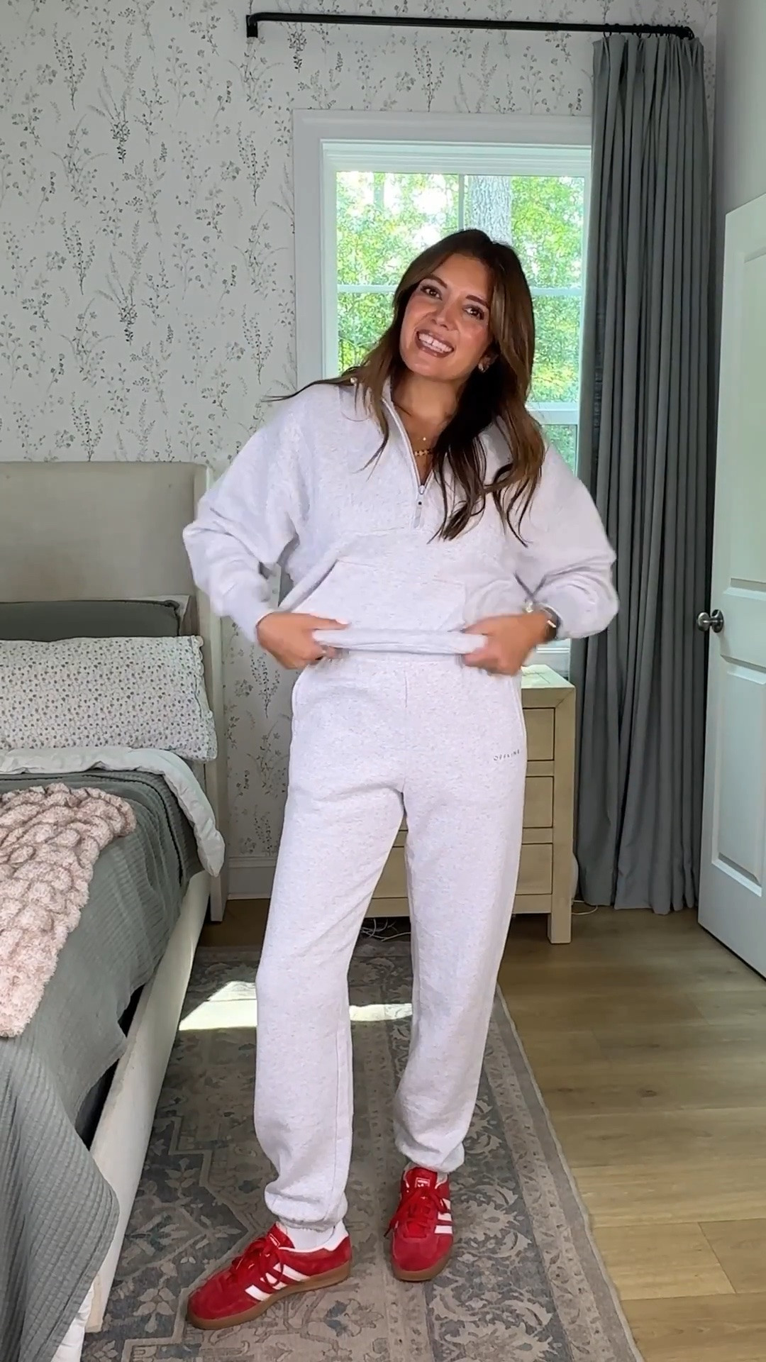 The set I like better than aritzia 🤭 in a size small in a he sweatshirt and sweatpants! I’m 5’7”

#LTKSaleAlert #LTKOver40 #LTKTall
