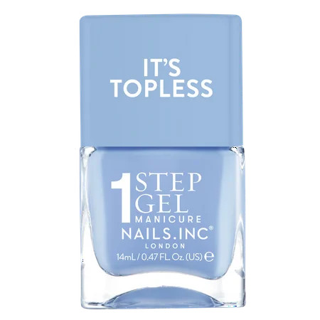 Nails.INC, It's Topless Gel-Like Nail Polish, 4-in-1 Base Coat, Treatment, Color & Top Coat, Kim, Sky Blue, 0.47 oz | Walmart (US)