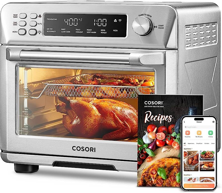 COSORI Air Fryer Toaster Oven, 12-in-1, 26QT Convection Oven Countertop, Stainless Steel with Toa... | Amazon (US)