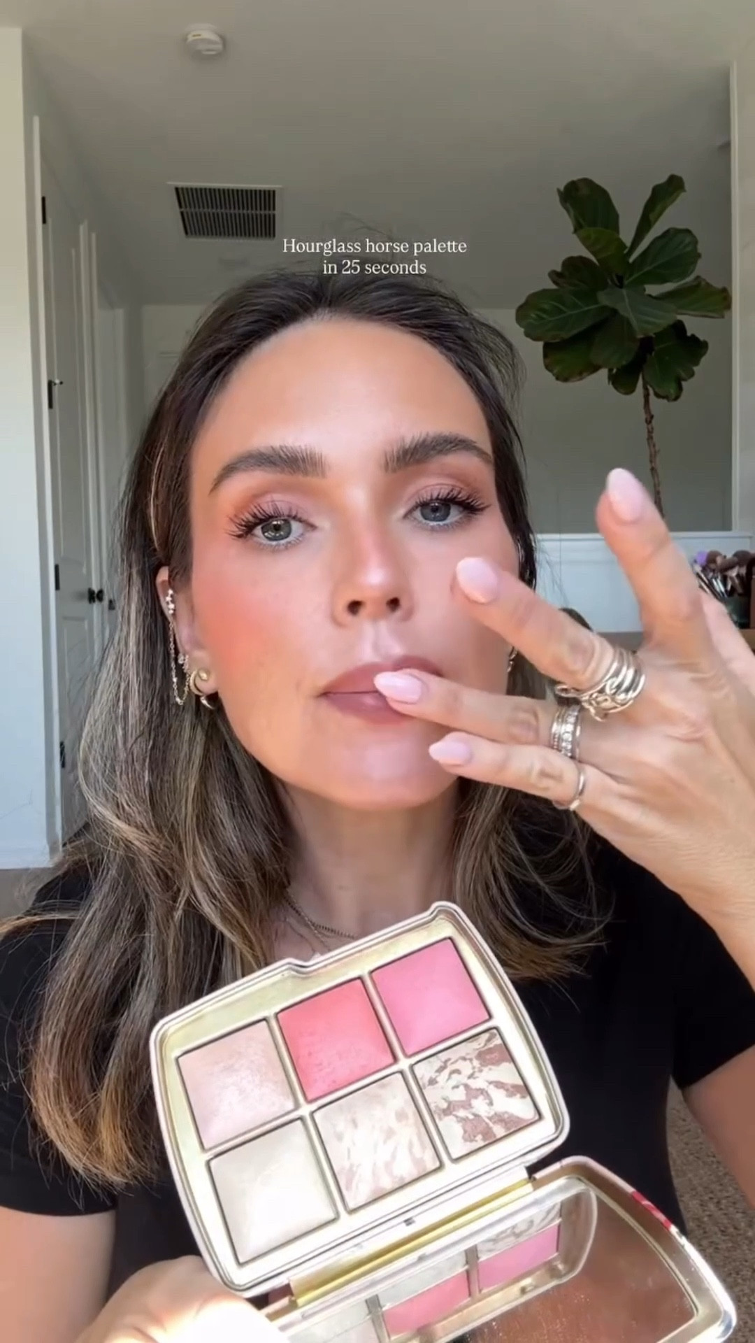 Spending time with the hourglass horse palette 🤩

Products 
@hourglasscosmetics hourglass ambient lighting edit unlocked horse palette 
@patricktabeauty Patrick ta dual ended brush 
@thebkbeauty bj beauty eyeshadow brush 
@urbandecaycosmetics urban decay all nighter dewy setting spray 
@makeupforever makeup forever wherever walnut lip liner 

I’ve been using this since I received it, and have completely changed my tune on it being too light. I use my own bronzer, so the one included in the hourglass palette looks nice on the eyes, the blushes look so pretty swirled and the highlight is very healthy and pretty. I’m not a huge finishing powder person, so I don’t use them often in their intended purpose. I like to use them on top of the blush to make it look more seamless on the skin instead. 

Are you getting any holiday palettes this year? I think this is a nice pickup if you already have your regular completion base- concealer, setting powder & bronzer and this is your all over color. I even like it on the lips!! It looks weirdly natural lol

#LTKFindsUnder100 #LTKBeauty #LTKStyleTip