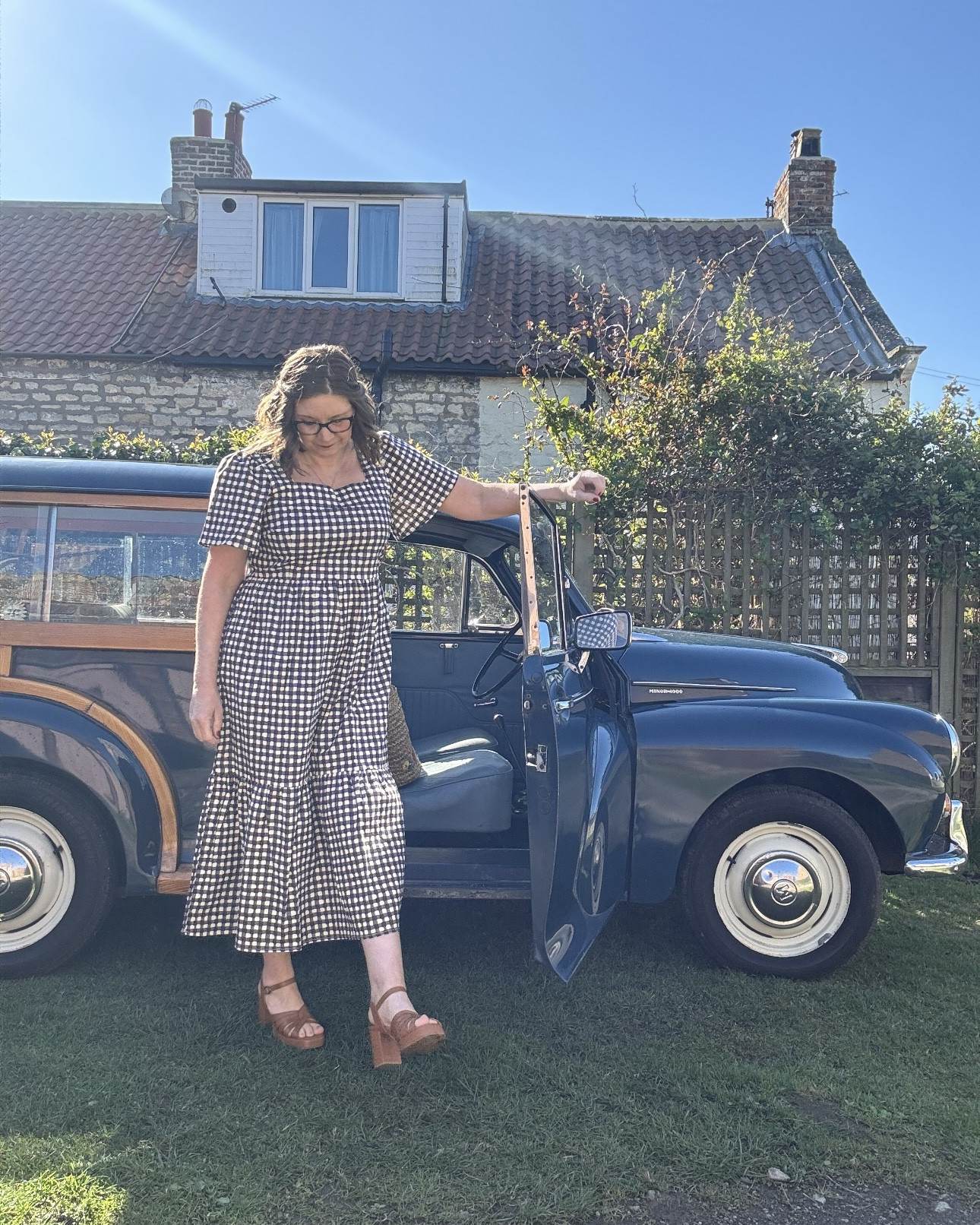 Classic gingham dress and tan sandals cottagecore perfect I’m 5.2 wearing a size 14 as  they come up small I’m usually a 12 

#LTKdresses #LTKmidsize #LTKcurves