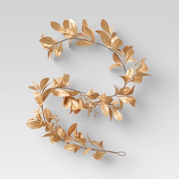 Golden Leaf Garland - Threshold™ | Target