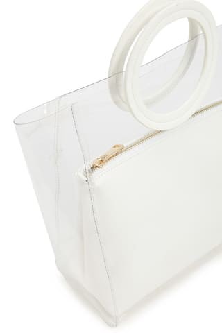 Vinyl Faux Leather-Trim Tote | Forever 21 (US)