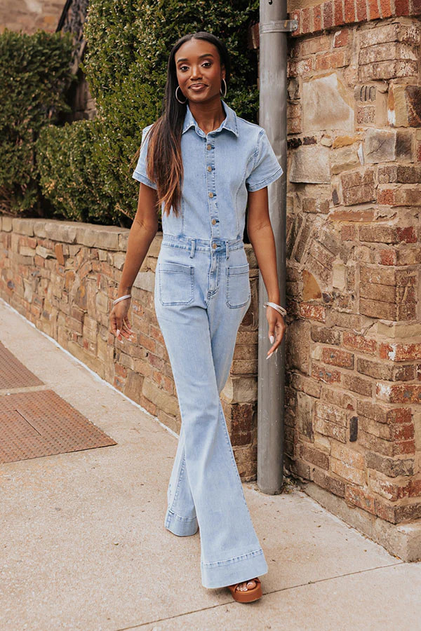 Fleetwood Vibes Denim Jumpsuit | Impressions Online Boutique