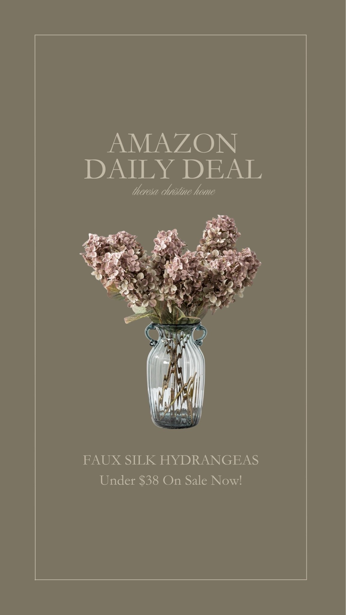 The prettiest silk hydrangea bunch, on sale now at Amazon! 🤍😍