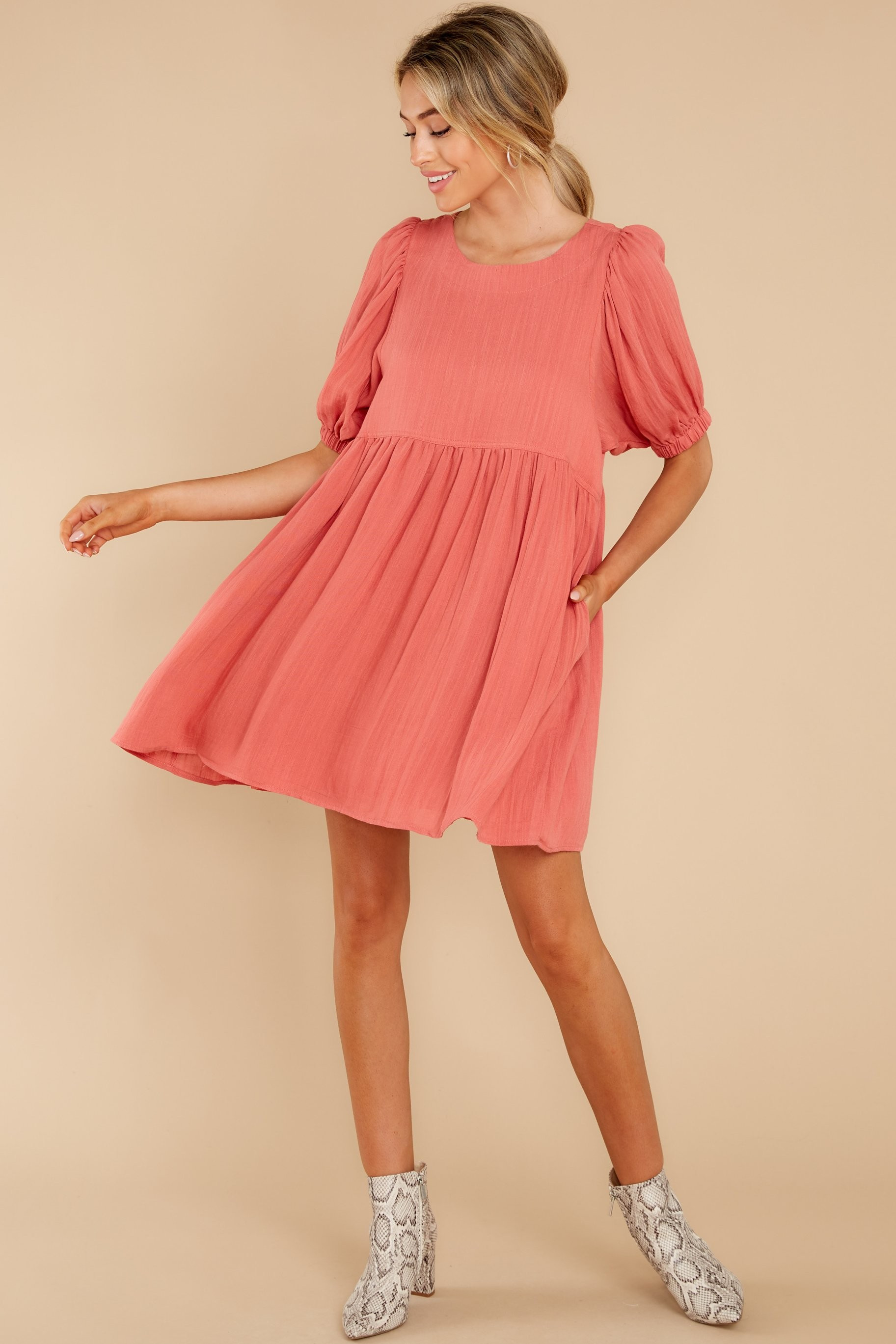 Tally The Compliments Dusty Coral Dress | Red Dress 