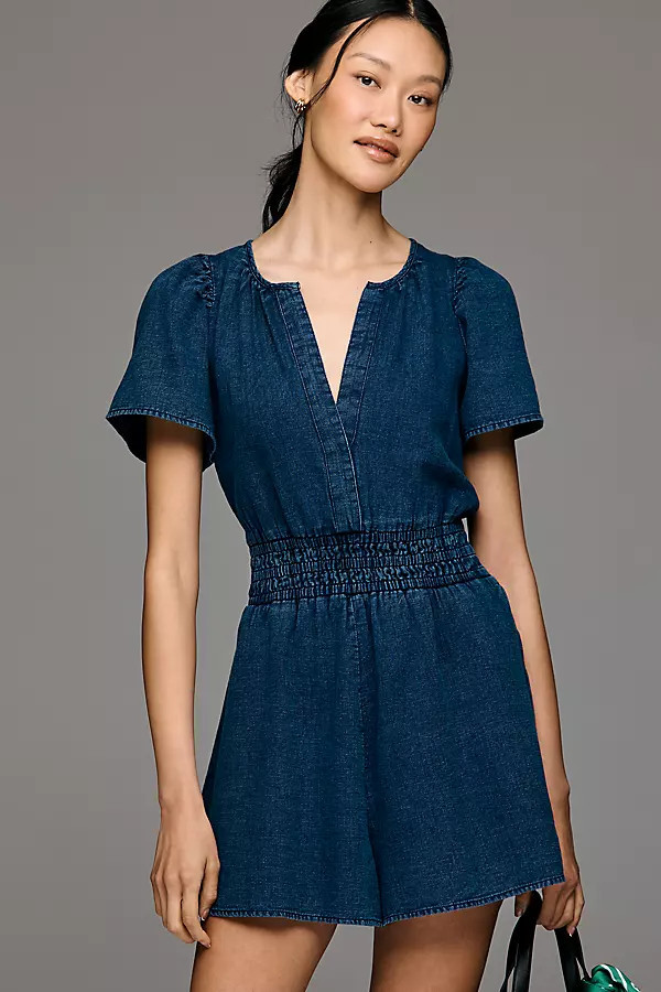 The Somerset Romper: Denim Edition | Anthropologie (US)