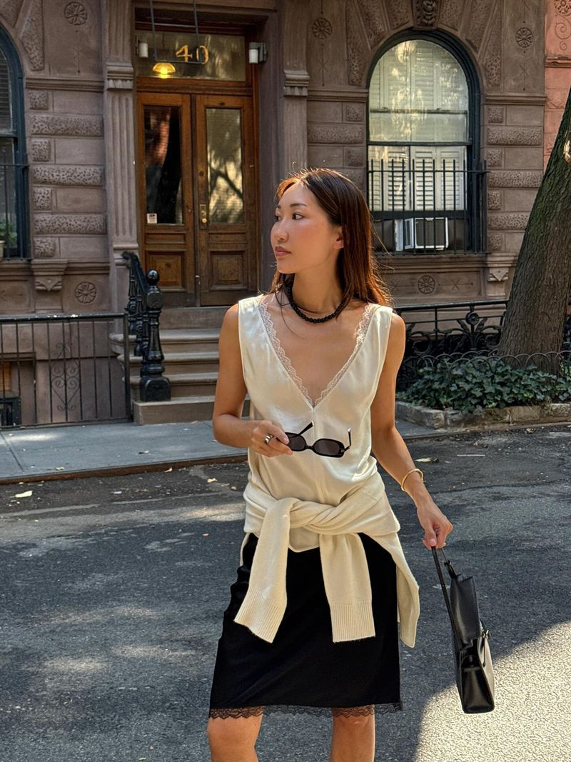 Silky Moment Top and skirt from Le Set. Wearing XS  

 