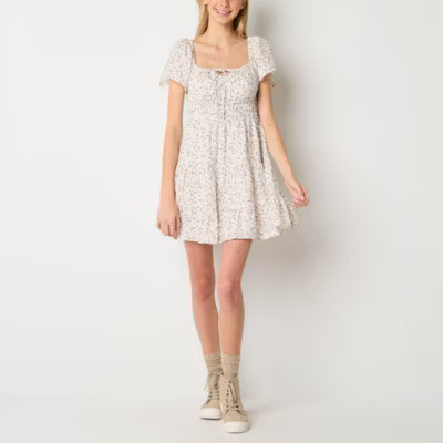 new!Arizona Short Sleeve Babydoll Dress Juniors | JCPenney
