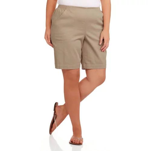 Just My Size Women's Plus Size 2 Pocket Pull on Shorts | Walmart (US)