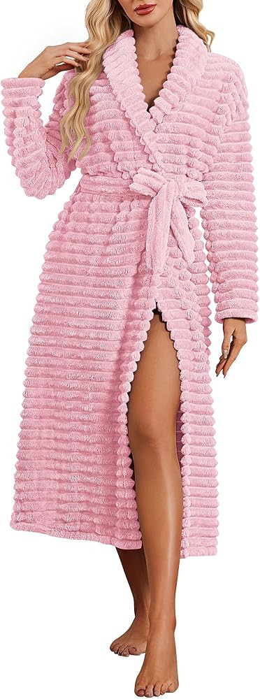 Shawl Collar, Cozy, Ribbed, Soft, Fleece, Warm, Comfy, Skin Friendly, Long Sleeve, Winter Thick R... | Amazon (US)