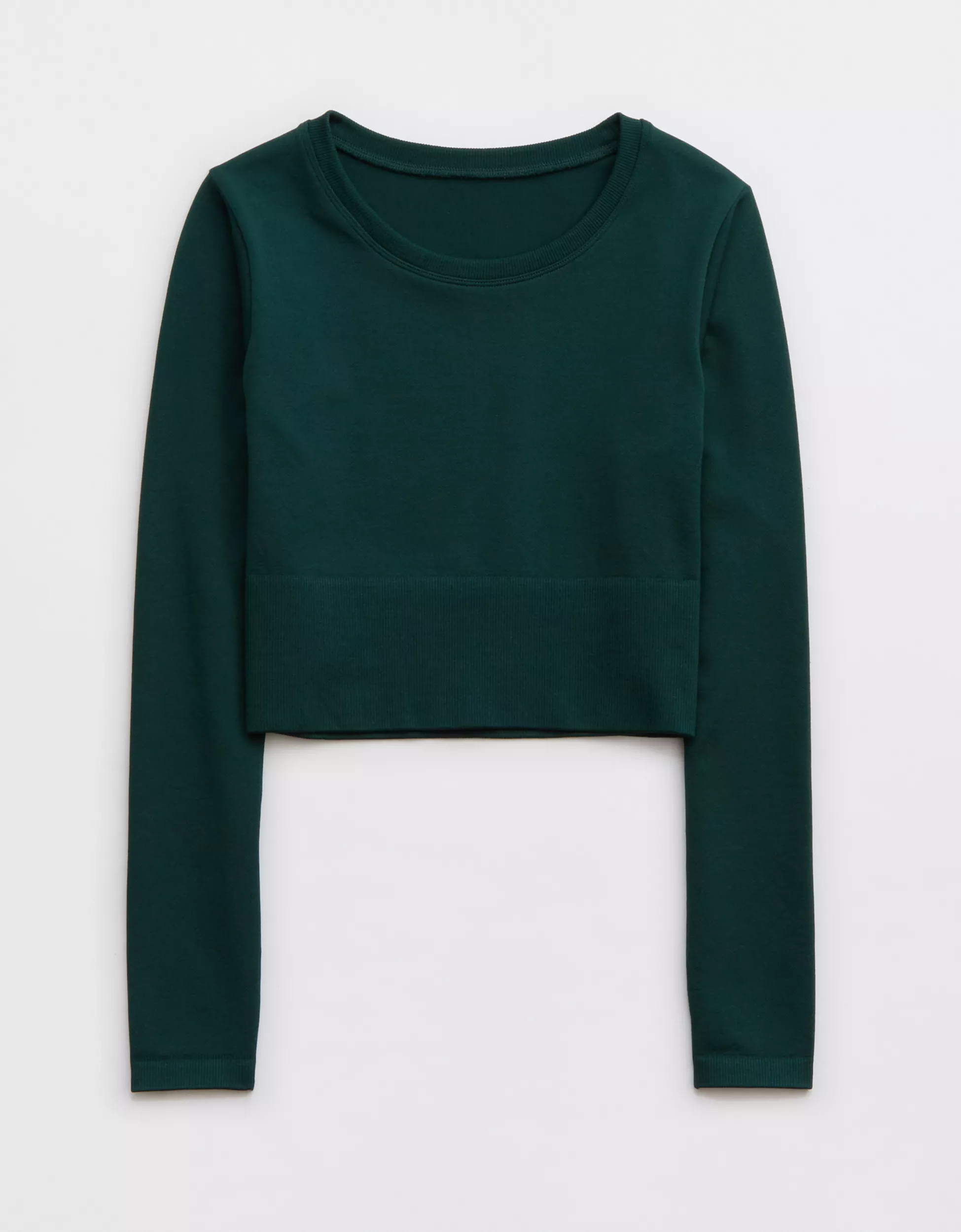 OFFLINE By Aerie Sidewalk Seamless Long Sleeve Cropped T-Shirt | Aerie