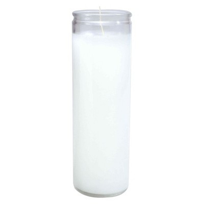 11.3oz Unscented Glass Jar Candle White - Continental Candle | Target