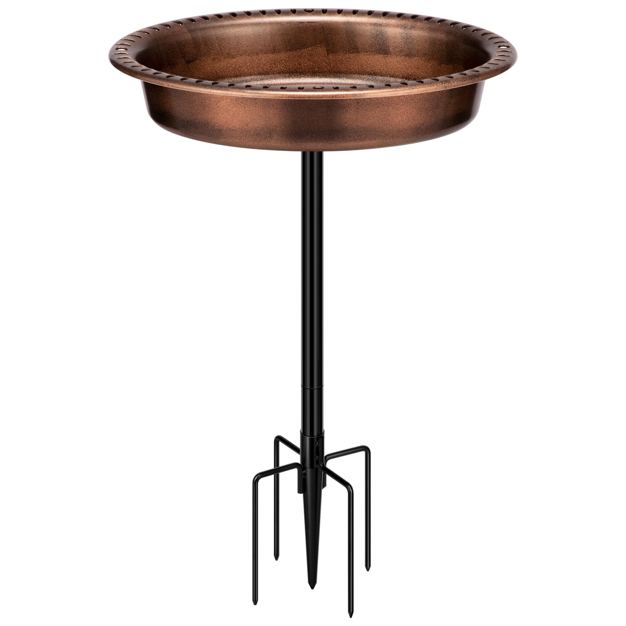 VIVOHOME Oval Polyresin Bird Bath Bowl with Metal Stake, 29 Inch Height Outdoor Freestanding Bird... | Amazon (US)