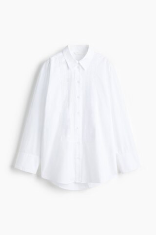 H & M - Oversized Tuxedo Shirt - White | H&M (US + CA)