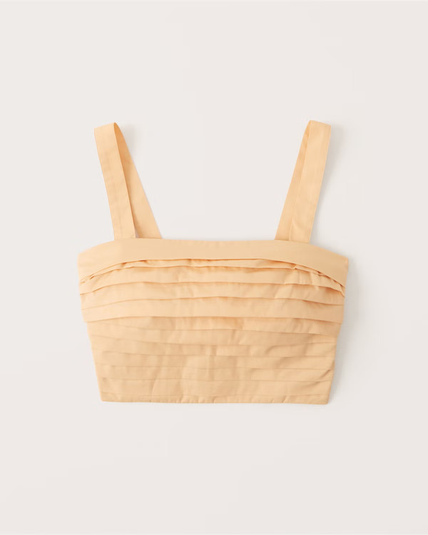 Ruched Poplin Top | Abercrombie & Fitch (US)