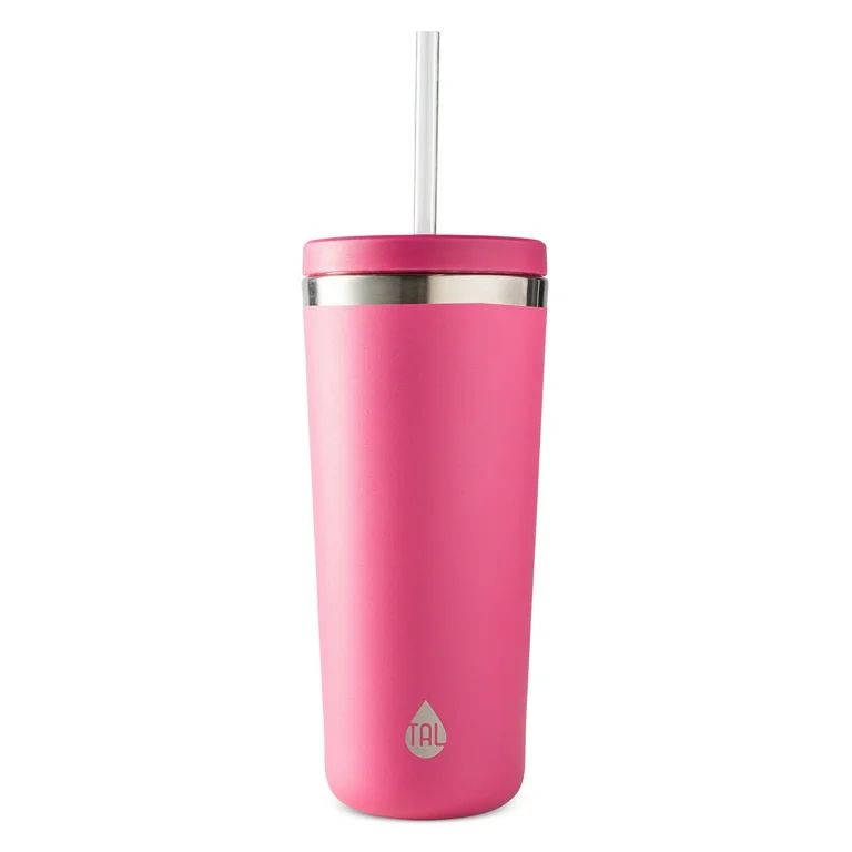 TAL Stainless Steel Ranger Tumbler with Straw 24oz, Bright Pink | Walmart (US)