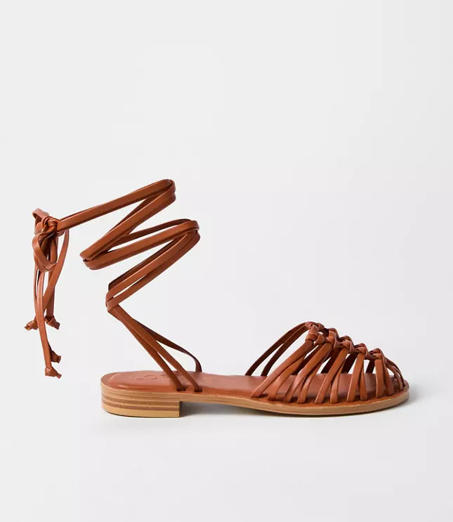Fisherman Lace Up Sandals | LOFT
