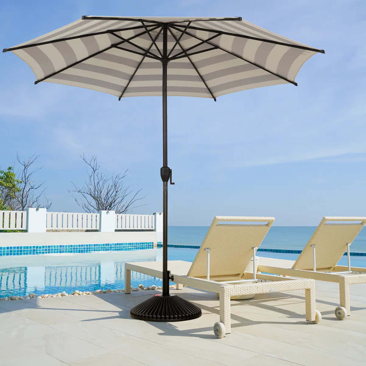 Lyon Market Umbrella with Crank Lift | Wayfair North America