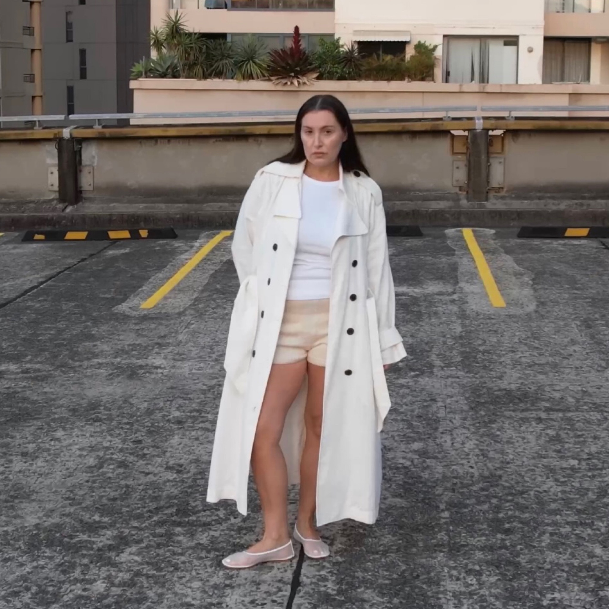 Spring layers - linen trench, knit shorts and mesh ballet flats 

#LTKshoecrush #LTKfindsunder100 #LTKstyletip