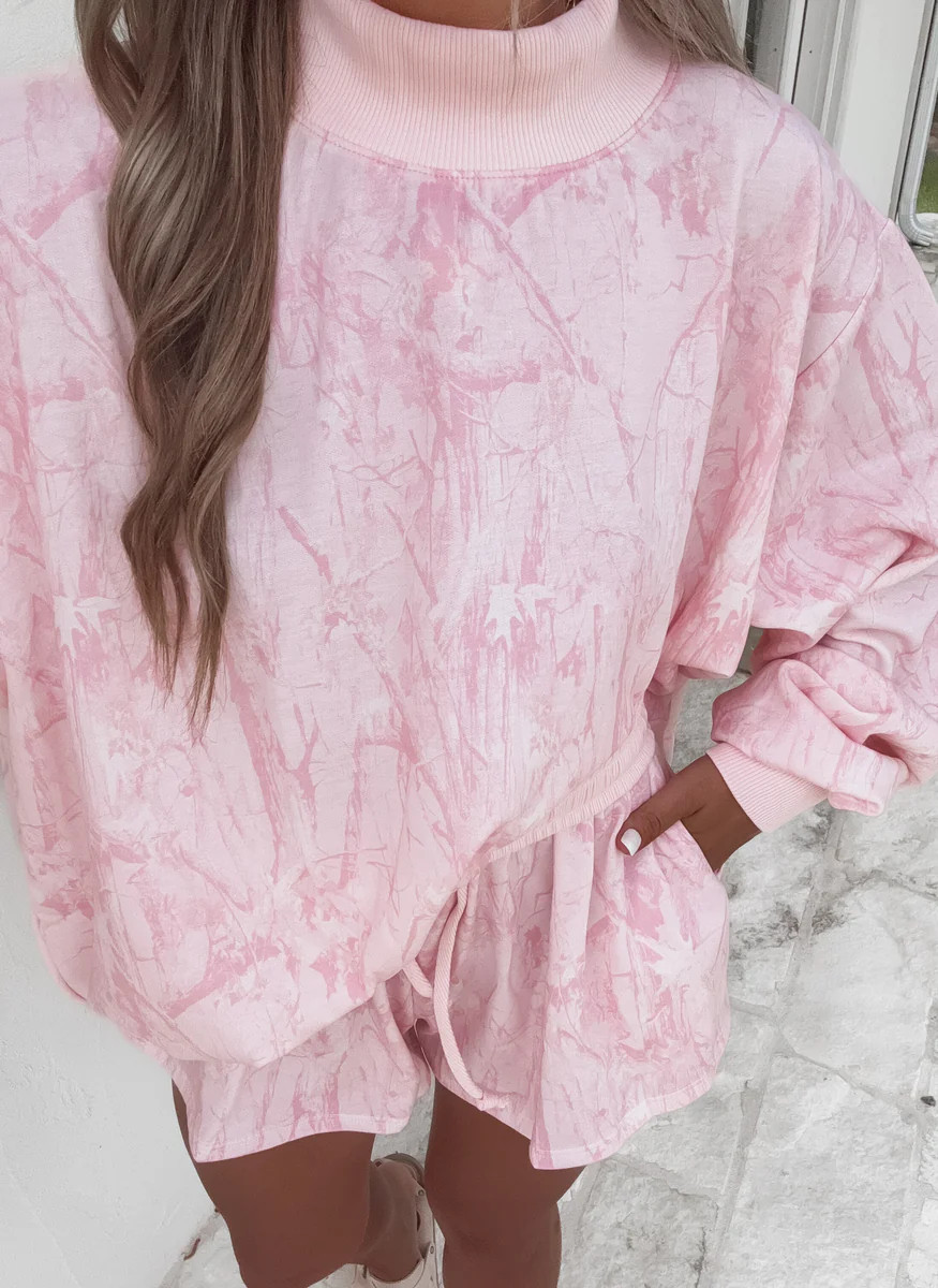 Camo Cutie Mock Neck & Short Set | CK Squared Boutique