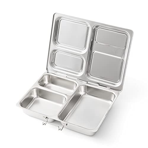 PlanetBox Launch Stainless Steel Lunchbox Large Capacity, Eco-Friendly Bento Box for Adults andTeens Perfect for Work, School, and Picnics | Amazon (US)