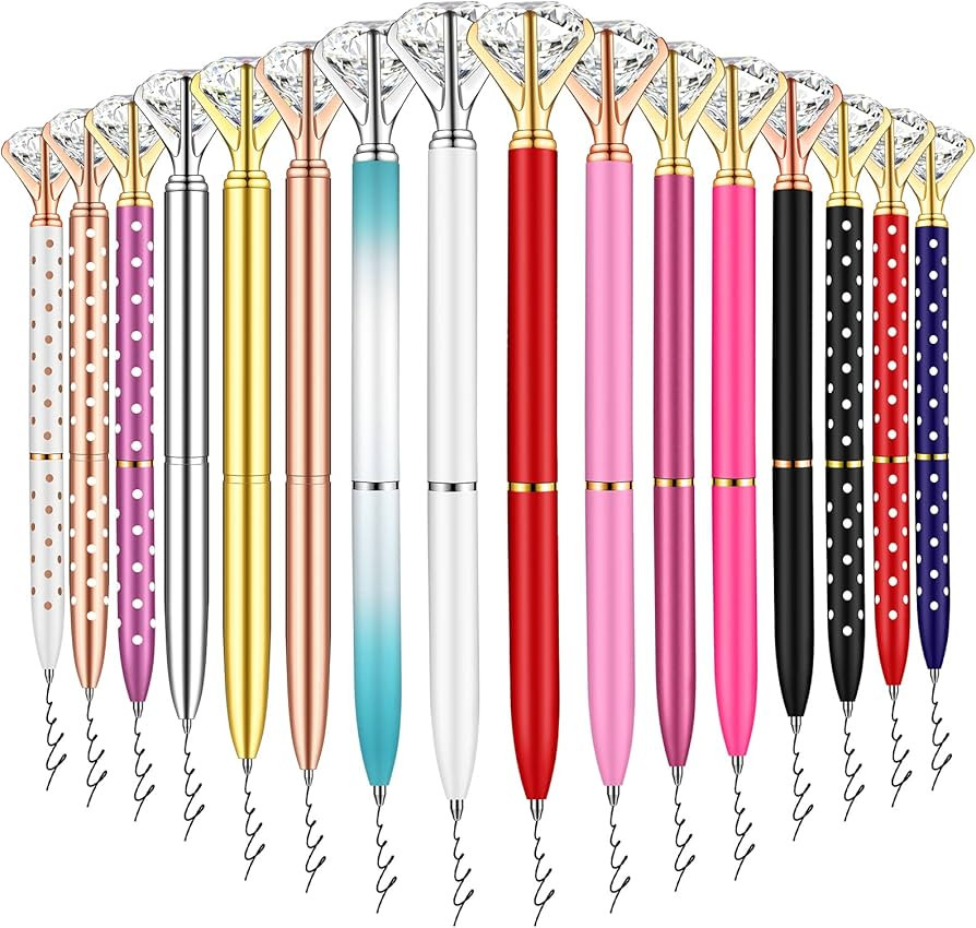 PASISIBICK Diamond Pens Cute Ballpoint Pens Diamond Pen Office Supplies Décor Gifts for Women Br... | Amazon (US)