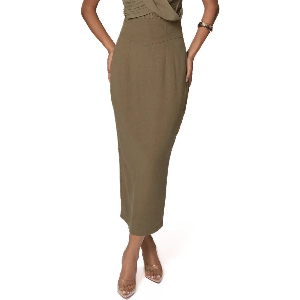 JLUXLABEL Coastland Pencil Skirt in Green at Nordstrom, Size Medium | Nordstrom