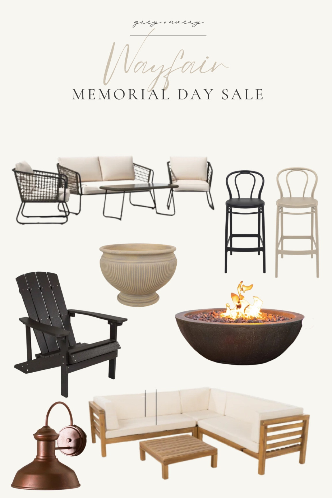up to 70% off  Wayfair Outdoor furniture, sectionals, bar stools, chairs, decor, lighting, fire pits 



#LTKSeasonal #LTKhome #LTKsalealert