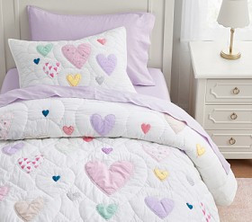Confetti Hearts Quilt &amp; Shams | Pottery Barn Kids
