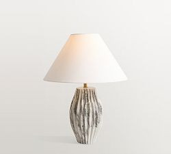 Marlo Stone Ribbed Table Lamp (19") | Pottery Barn (US)