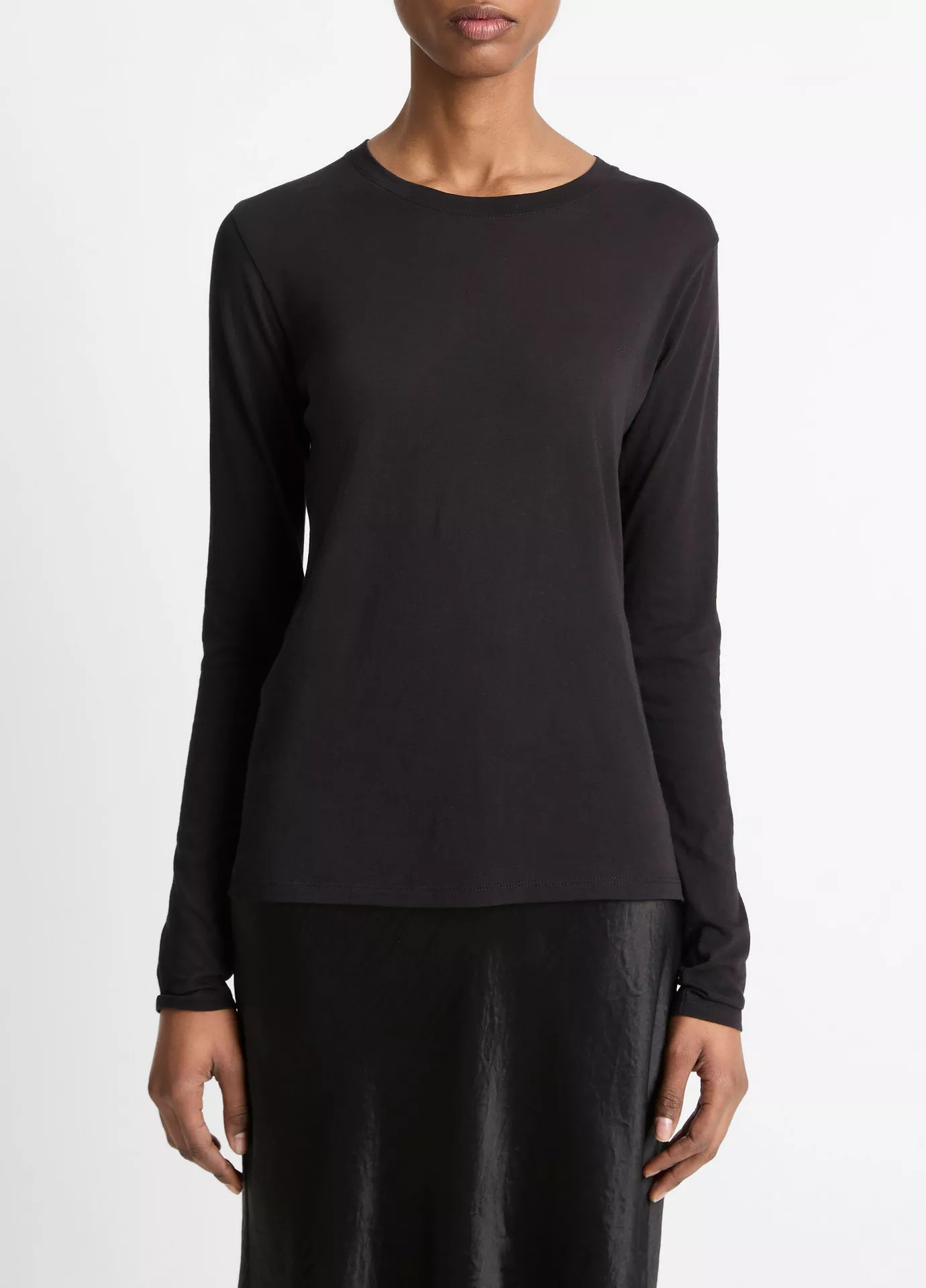 Essential Long Sleeve Crew Neck T-Shirt | Vince LLC
