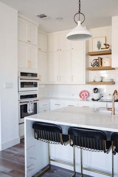 Kitchen appliances we absolutely love and are so easy to use! The GE Cafe Appliances come in a matte white finish and we love the brushed brass hardware! Also linking our other kitchen favorites  

#LTKhome