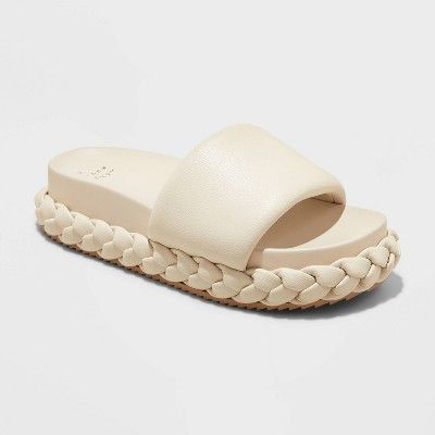 Women's Prim Platform Sandals - A New Day™ Off-White 9.5 | Target