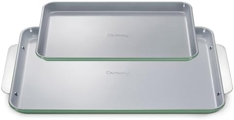 Caraway Non-Stick Ceramic Baking Sheet Duo - Naturally Slick Ceramic Coating - Non-Toxic, PTFE & ... | Amazon (US)