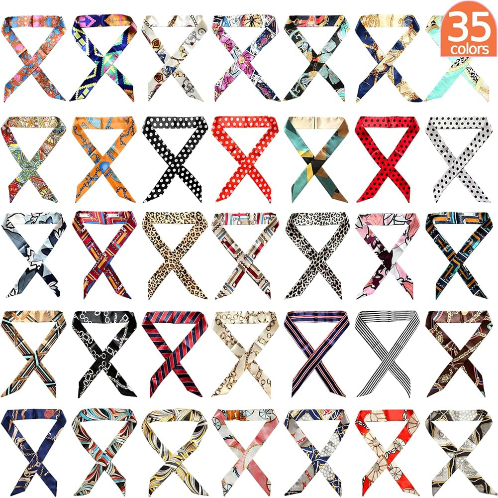 Hajoyful Neckerchief Scarf - Hairband Handbag Handle Ribbon Fashion Bag for Women Girls Decoratio... | Amazon (US)