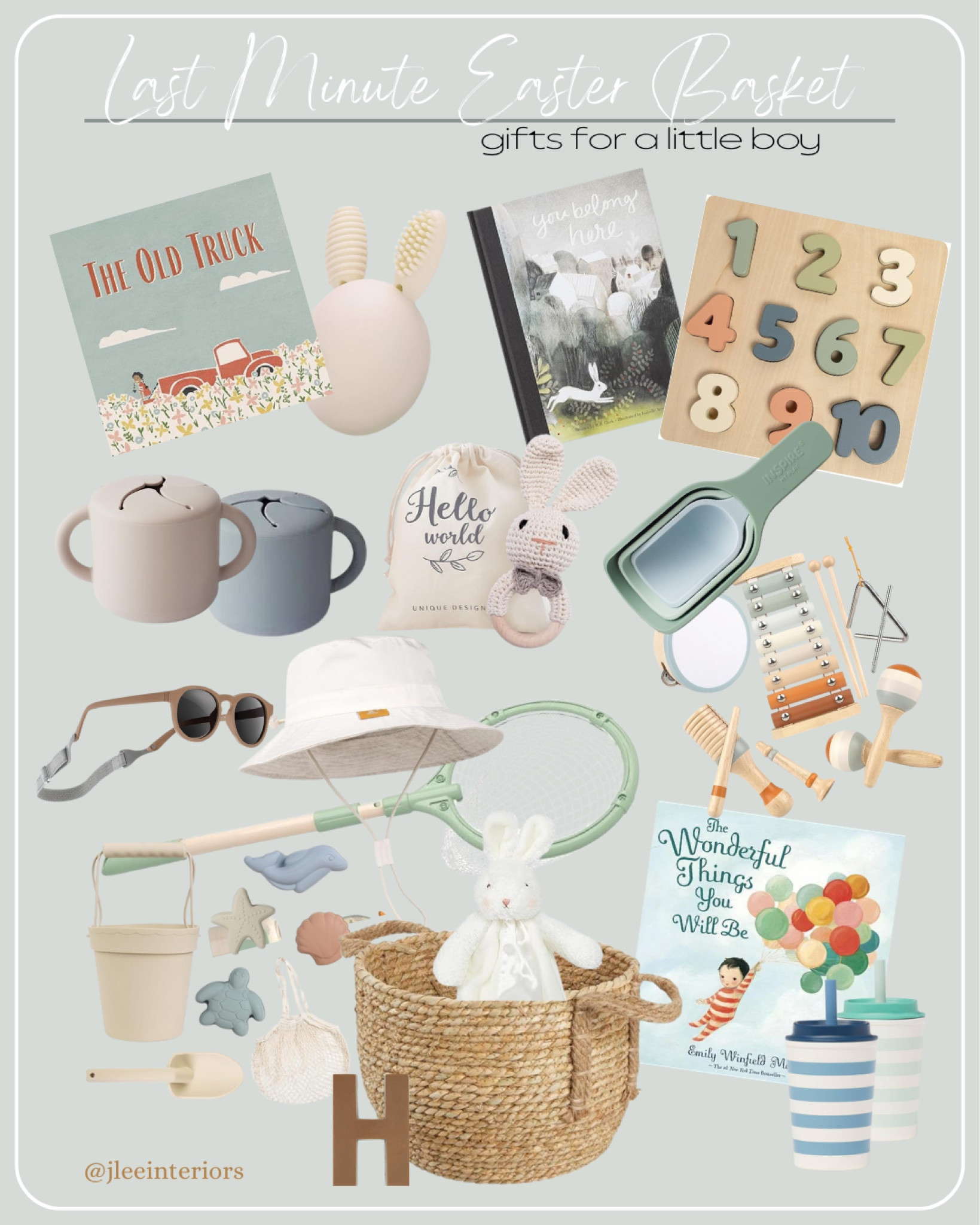 It’s not too late! Order now to receive these goodies in time for the Easter weekend! 

#Last-minuteEasterBasket #EasterBasket #ToddlerEasterBasket #LittleBoyEaster #EasterGifts #EasterBasket,Filler #SippyCups #Children’sBooks #Children’sNumberPuzzle #Children’sMusicalInstruments #TeethingToys #ToddlerStyle #SunHat #Sunglasses #BunnyLovey #BeachToys #ButterflyNet #AlternativeEasterBasket #ReusableEasterBasket #AmazonEaster, #DiscountEasterBasket #NeutralColorPalette #NeutralToys

#LTKSeasonal #LTKfindsunder50 #LTKhome