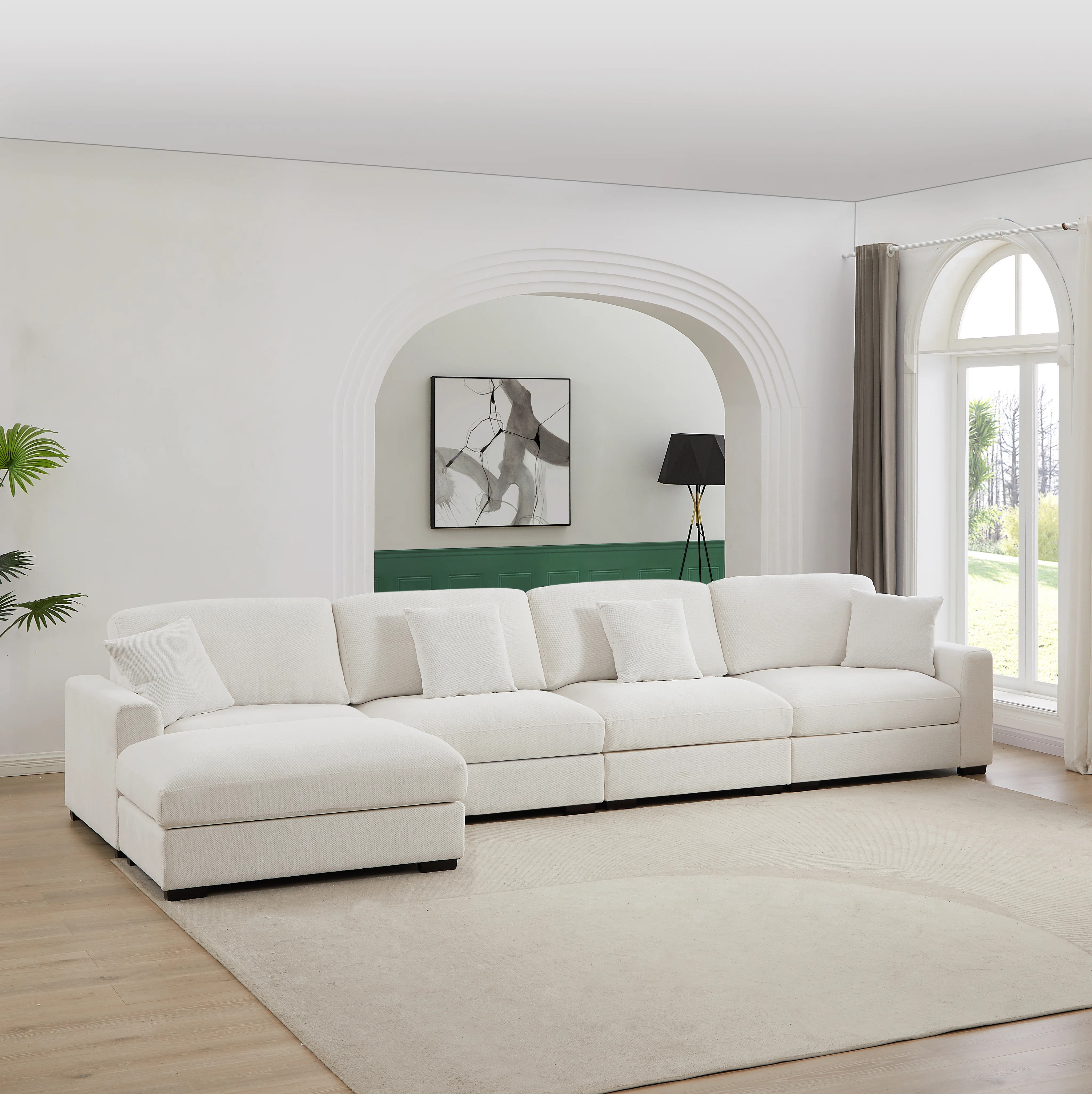 Orsina 5-piece Upholstered Modular Sofa Sectional with Ottoman | Wayfair North America