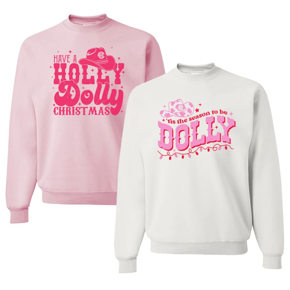 Monogrammed 'Holiday Dolly' Crewneck Sweatshirt | United Monograms