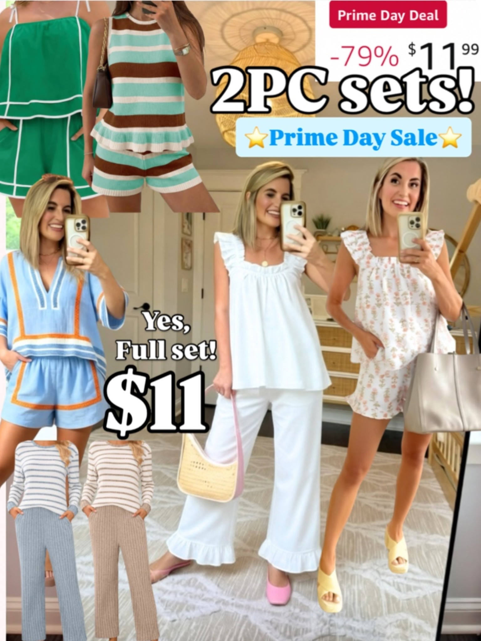 BEST of Amazon Prime Day Sale⭐️✨$11 Free People Sets, $12 Farm Rio Look dresses, $10 Tops that give Tuckernuck and Comfy Pull in bottoms you’ll love , $9 Shoes👡 👌 and more  deals that will blow your mind!✨


✨SIZING✨Everything is petite friendly I’m 5’2” 125lbs wearing small top/dress and small/4 bottoms 
.
#ad #founditonamazon @amazon finetoo, cool cute, 
Amazon big spring sale, Amazon dress, Amazon shorts, Amazon look for less, spring dress, white denim, mom shorts, two piece sets, travel outfit, resortwear, finetoo, cool cute, comfy bras, basics Athleisure, Walmart jeans, spring clothes, found it on Amazon, spring dress, spring shoes, target shoes, sandals, shoes, SPANX, Walmart finds, 2 piece set, sale, Skincare, anti aging skin care, pdrn, red light therapy,  jeans,,

#LTKSaleAlert #LTKHome #LTKPetite